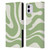 Kierkegaard Design Studio Art Modern Liquid Swirl in Sage Leather Book Wallet Case Cover For Apple iPhone 11