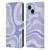 Kierkegaard Design Studio Art Modern Liquid Swirl Purple Leather Book Wallet Case Cover For Apple iPhone 14 Plus