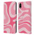 Kierkegaard Design Studio Art Modern Liquid Swirl Candy Pink Leather Book Wallet Case Cover For Apple iPhone XR
