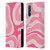 Kierkegaard Design Studio Art Modern Liquid Swirl Candy Pink Leather Book Wallet Case Cover For OPPO Find X2 Neo 5G