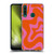 Kierkegaard Design Studio Retro Abstract Patterns Hot Pink Orange Swirl Soft Gel Case for Huawei Y6p