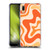 Kierkegaard Design Studio Retro Abstract Patterns Tangerine Orange Tone Soft Gel Case for Huawei Y6 Pro (2019)