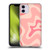 Kierkegaard Design Studio Retro Abstract Patterns Soft Pink Liquid Swirl Soft Gel Case for Apple iPhone 11