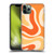 Kierkegaard Design Studio Retro Abstract Patterns Modern Orange Tangerine Swirl Soft Gel Case for Apple iPhone 11 Pro Max