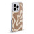 Kierkegaard Design Studio Retro Abstract Patterns Milk Brown Beige Swirl Soft Gel Case for Apple iPhone 12 Mini