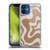 Kierkegaard Design Studio Retro Abstract Patterns Milk Brown Beige Swirl Soft Gel Case for Apple iPhone 12 Mini