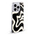 Kierkegaard Design Studio Retro Abstract Patterns Black Almond Cream Swirl Soft Gel Case for Apple iPhone 13