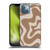 Kierkegaard Design Studio Retro Abstract Patterns Milk Brown Beige Swirl Soft Gel Case for Apple iPhone 13