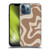 Kierkegaard Design Studio Retro Abstract Patterns Milk Brown Beige Swirl Soft Gel Case for Apple iPhone 13 Pro Max
