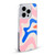 Kierkegaard Design Studio Retro Abstract Patterns Pink Blue Orange Swirl Soft Gel Case for Apple iPhone 13 Pro