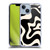 Kierkegaard Design Studio Retro Abstract Patterns Black Almond Cream Swirl Soft Gel Case for Apple iPhone 14