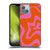 Kierkegaard Design Studio Retro Abstract Patterns Hot Pink Orange Swirl Soft Gel Case for Apple iPhone 14