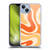 Kierkegaard Design Studio Retro Abstract Patterns Modern Orange Tangerine Swirl Soft Gel Case for Apple iPhone 14 Plus