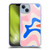 Kierkegaard Design Studio Retro Abstract Patterns Pink Blue Orange Swirl Soft Gel Case for Apple iPhone 14 Plus
