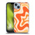 Kierkegaard Design Studio Retro Abstract Patterns Tangerine Orange Tone Soft Gel Case for Apple iPhone 14 Plus