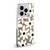Kierkegaard Design Studio Retro Abstract Patterns Daisy Black Cream Dots Check Soft Gel Case for Apple iPhone 14 Pro Max & MagSafe