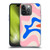 Kierkegaard Design Studio Retro Abstract Patterns Pink Blue Orange Swirl Soft Gel Case for Apple iPhone 14 Pro