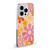 Kierkegaard Design Studio Retro Abstract Patterns Pink Orange Thulian Flowers Soft Gel Case for Apple iPhone 14 Pro & MagSafe
