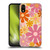 Kierkegaard Design Studio Retro Abstract Patterns Pink Orange Thulian Flowers Soft Gel Case for Apple iPhone XR