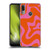 Kierkegaard Design Studio Retro Abstract Patterns Hot Pink Orange Swirl Soft Gel Case for Motorola Moto E6 Plus