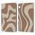 Kierkegaard Design Studio Retro Abstract Patterns Milk Brown Beige Swirl Leather Book Wallet Case Cover For Apple iPad 10.9 (2022)