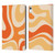 Kierkegaard Design Studio Retro Abstract Patterns Modern Orange Tangerine Swirl Leather Book Wallet Case Cover For Apple iPad 10.9 (2022)