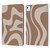 Kierkegaard Design Studio Retro Abstract Patterns Milk Brown Beige Swirl Leather Book Wallet Case Cover For Apple iPad Air 2020 / 2022