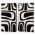 Kierkegaard Design Studio Retro Abstract Patterns Palm Springs Black Cream Leather Book Wallet Case Cover For Apple iPad Air 2020 / 2022