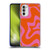 Kierkegaard Design Studio Retro Abstract Patterns Hot Pink Orange Swirl Soft Gel Case for Motorola Moto G52