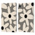 Kierkegaard Design Studio Retro Abstract Patterns Daisy Black Cream Dots Check Leather Book Wallet Case Cover For Apple iPad Pro 11 2020 / 2021 / 2022