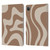 Kierkegaard Design Studio Retro Abstract Patterns Milk Brown Beige Swirl Leather Book Wallet Case Cover For Apple iPad Pro 11 2020 / 2021 / 2022