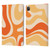 Kierkegaard Design Studio Retro Abstract Patterns Modern Orange Tangerine Swirl Leather Book Wallet Case Cover For Apple iPad Pro 11 2020 / 2021 / 2022