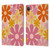 Kierkegaard Design Studio Retro Abstract Patterns Pink Orange Thulian Flowers Leather Book Wallet Case Cover For Apple iPad Pro 11 2020 / 2021 / 2022
