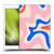 Kierkegaard Design Studio Retro Abstract Patterns Pink Blue Orange Swirl Soft Gel Case for Apple iPad 10.2 2019/2020/2021