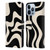 Kierkegaard Design Studio Retro Abstract Patterns Black Almond Cream Swirl Leather Book Wallet Case Cover For Apple iPhone 13 Pro