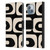 Kierkegaard Design Studio Retro Abstract Patterns Modern Piquet Black Cream Leather Book Wallet Case Cover For Apple iPhone 14