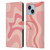 Kierkegaard Design Studio Retro Abstract Patterns Soft Pink Liquid Swirl Leather Book Wallet Case Cover For Apple iPhone 14 Plus