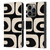 Kierkegaard Design Studio Retro Abstract Patterns Modern Piquet Black Cream Leather Book Wallet Case Cover For Apple iPhone 14 Pro