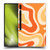 Kierkegaard Design Studio Retro Abstract Patterns Modern Orange Tangerine Swirl Soft Gel Case for Samsung Galaxy Tab S8 Ultra