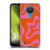 Kierkegaard Design Studio Retro Abstract Patterns Hot Pink Orange Swirl Soft Gel Case for Nokia 1.4