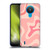 Kierkegaard Design Studio Retro Abstract Patterns Soft Pink Liquid Swirl Soft Gel Case for Nokia 1.4