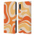 Kierkegaard Design Studio Retro Abstract Patterns Modern Orange Tangerine Swirl Leather Book Wallet Case Cover For LG K22