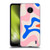 Kierkegaard Design Studio Retro Abstract Patterns Pink Blue Orange Swirl Soft Gel Case for Nokia C10 / C20