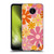 Kierkegaard Design Studio Retro Abstract Patterns Pink Orange Thulian Flowers Soft Gel Case for Nokia C10 / C20
