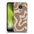 Kierkegaard Design Studio Retro Abstract Patterns Milk Brown Beige Swirl Soft Gel Case for Nokia C21