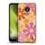 Kierkegaard Design Studio Retro Abstract Patterns Pink Orange Thulian Flowers Soft Gel Case for Nokia C21