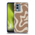 Kierkegaard Design Studio Retro Abstract Patterns Milk Brown Beige Swirl Soft Gel Case for Nokia X30