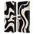 Kierkegaard Design Studio Retro Abstract Patterns Black Almond Cream Swirl Leather Book Wallet Case Cover For Nokia C10 / C20