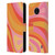 Kierkegaard Design Studio Retro Abstract Patterns Pink Orange Yellow Swirl Leather Book Wallet Case Cover For Nokia C10 / C20