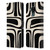 Kierkegaard Design Studio Retro Abstract Patterns Palm Springs Black Cream Leather Book Wallet Case Cover For Nokia C30